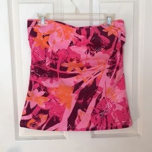 Y2K Strapless floral top